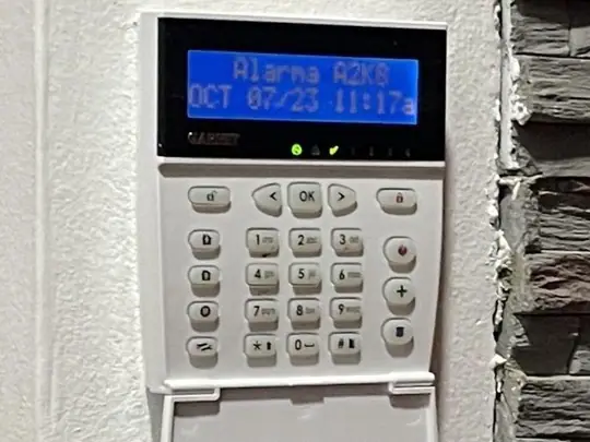 Teclado de la alarma individual de la cabaña